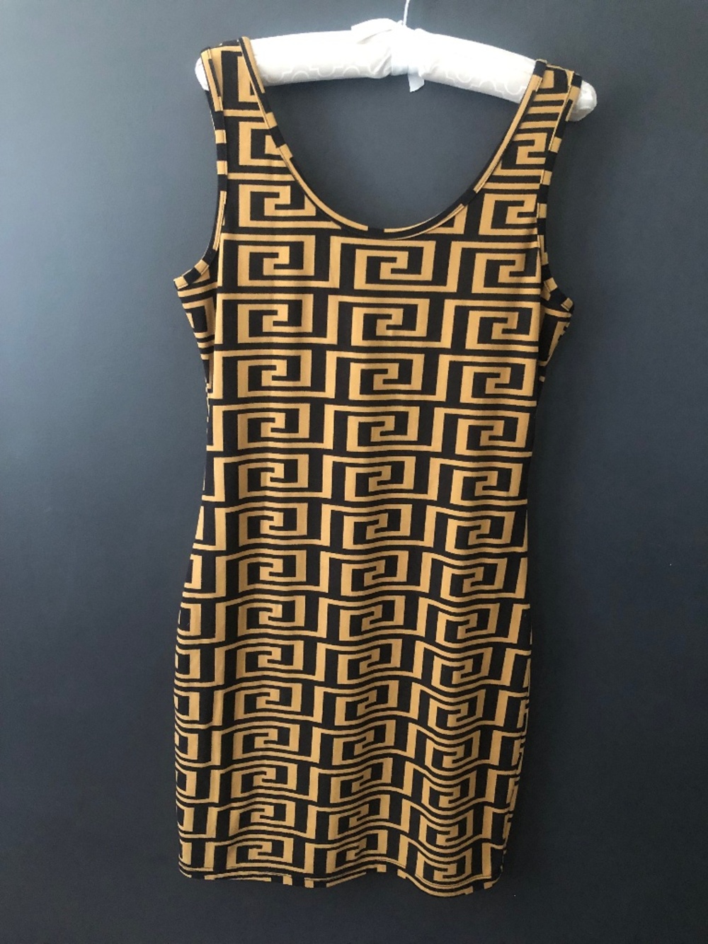 Black gold lounge summer dress